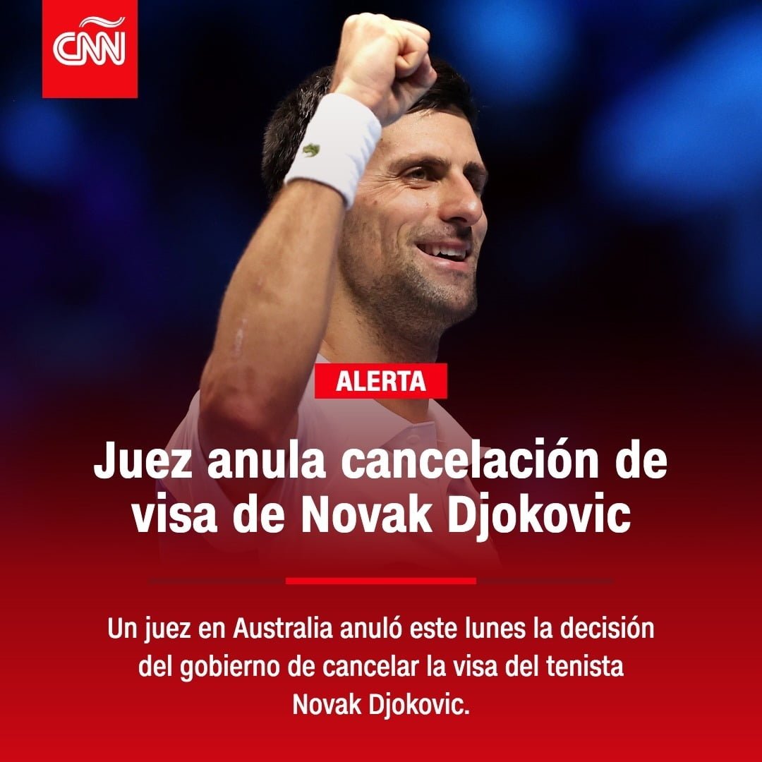 Juez Anula Cancelación De Visa De Novak Djokovic Activate Con El Negro 8123